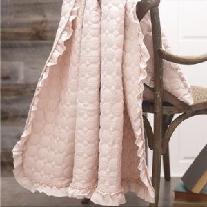 Blush Quilted Throw Blanket